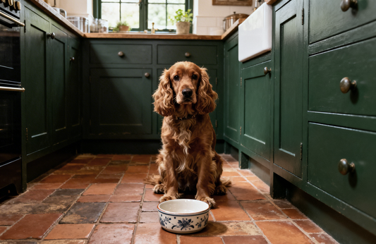 feeding time \ the quiet rhythm of feeding a pet