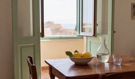 the ready table \ a quiet welcome