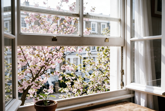 opening the windows \ letting spring in