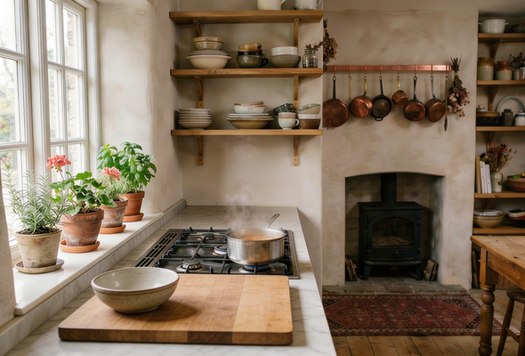 a calm kitchen \ keeping only what you use