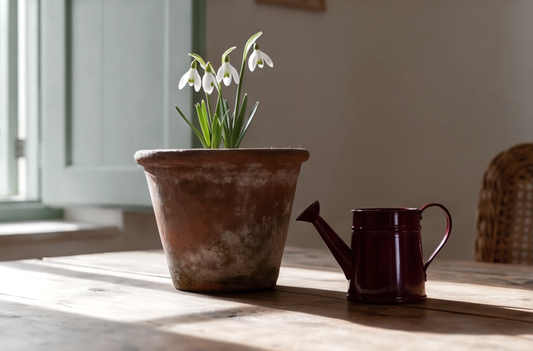 watering plants \ a small ritual of tending