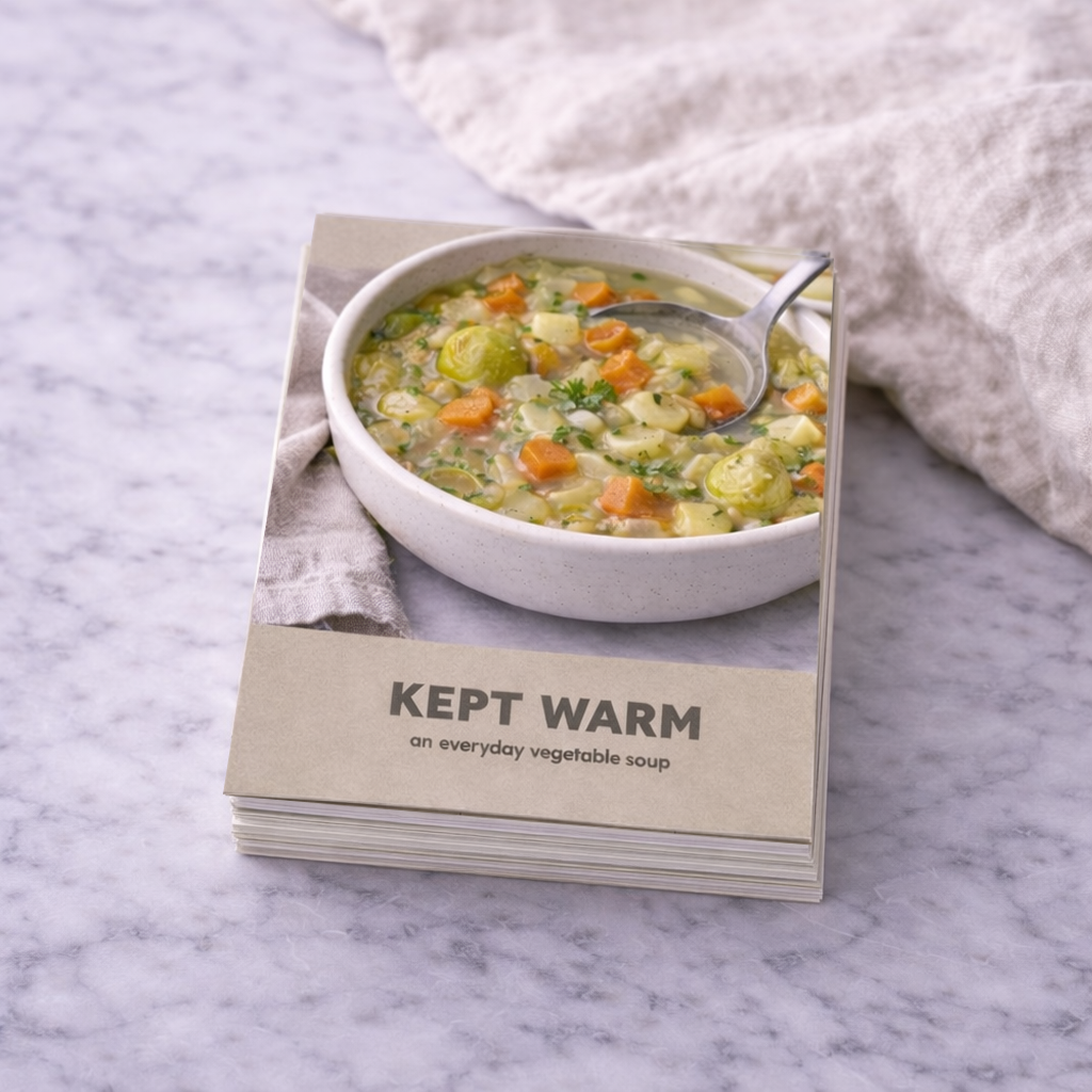 on the hob \ 5 recipe cards and linen box