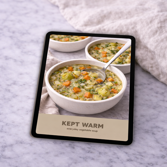 on the hob \ 5 recipe cards \ digital