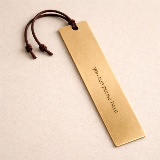 keeping place \ brass bookmark