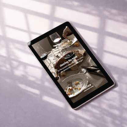 clearing the table \ 10 conversation cards \ digital