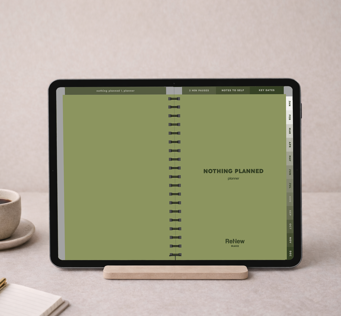 nothing planned \ planner \ digital